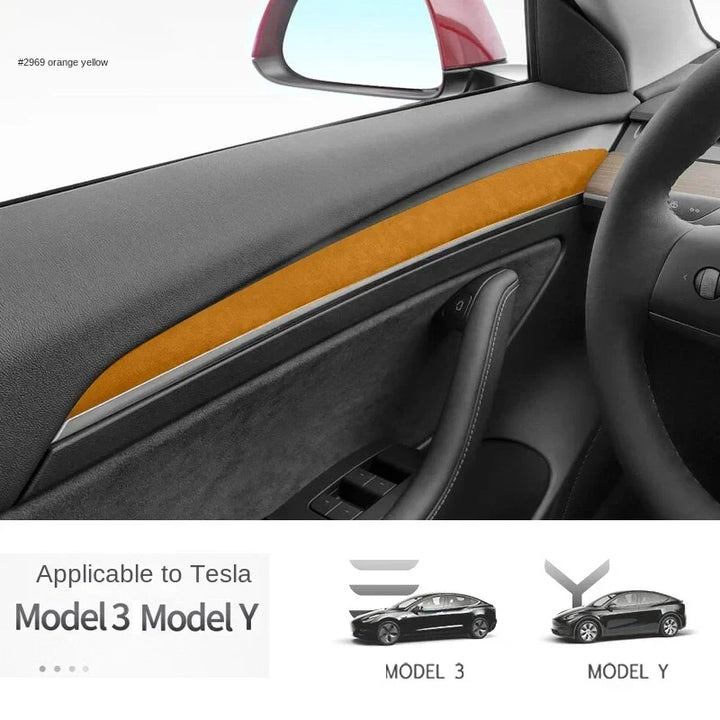 Suede Door Trim Protection Sticker for Tesla Model 3/Y 2020-2023 is available at Ludicrous EV.