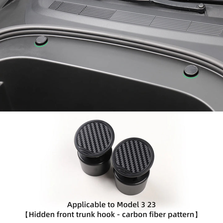 Get the Front Trunk Organizer Hook for Tesla Model 3/Y 2023 at Ludicrous EV, your #1 source for Tesla accessories. Maximize Your Tesla Model 3/Y 2023’s Storage Space - Keep your Tesla Model 3/Y 2023’s front trunk organized and clutter-free with our practical storage hook. This innovative accessory provides additional hanging storage for bags, keys, and other small items, maximizing your vehicle’s storage capacity.