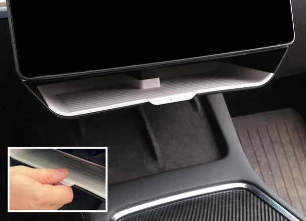 TPE+ABS Under-Screen Storage Box for Tesla Model 3/Model Y (2023) is available at Ludicrous EV.
