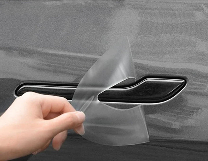 Transparent TPU Door Handle Scratch Protector Film, Inverted Paint Protection for Tesla Model 3/Model Y is available at Ludicrous EV.
