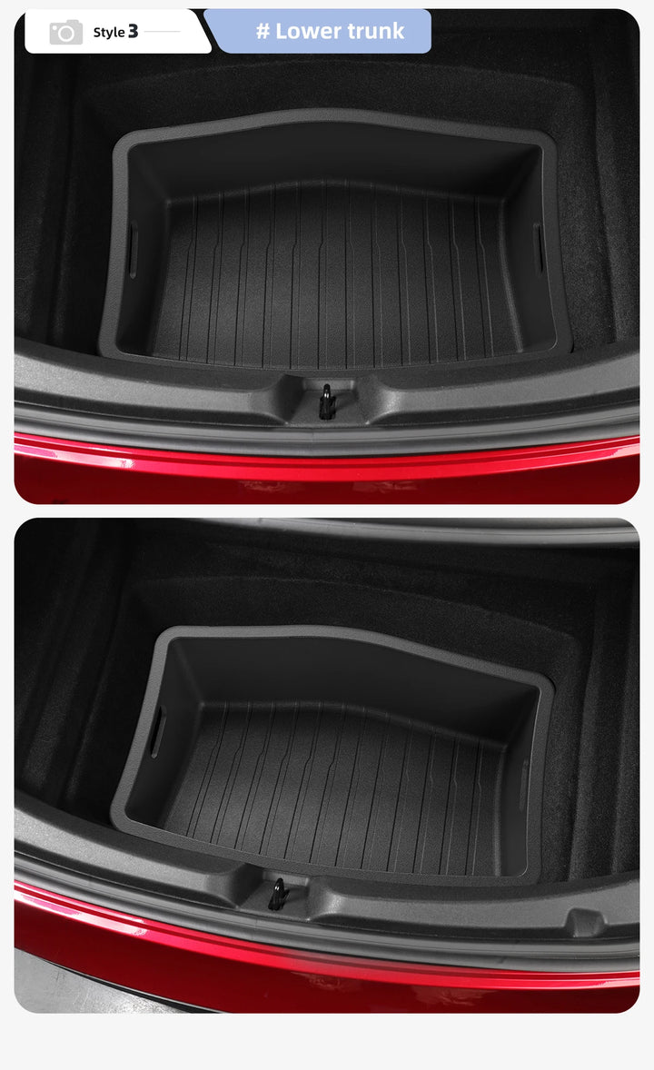 Front & Rear Trunk Organizer For Tesla Model 3 Highland 2024 is available at Ludicrous EV.