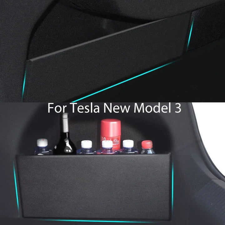 Trunk Storage Partition Board / Side Baffles for Tesla Model 3/Model Y (2017-2023)  is available at Ludicrous EV.
