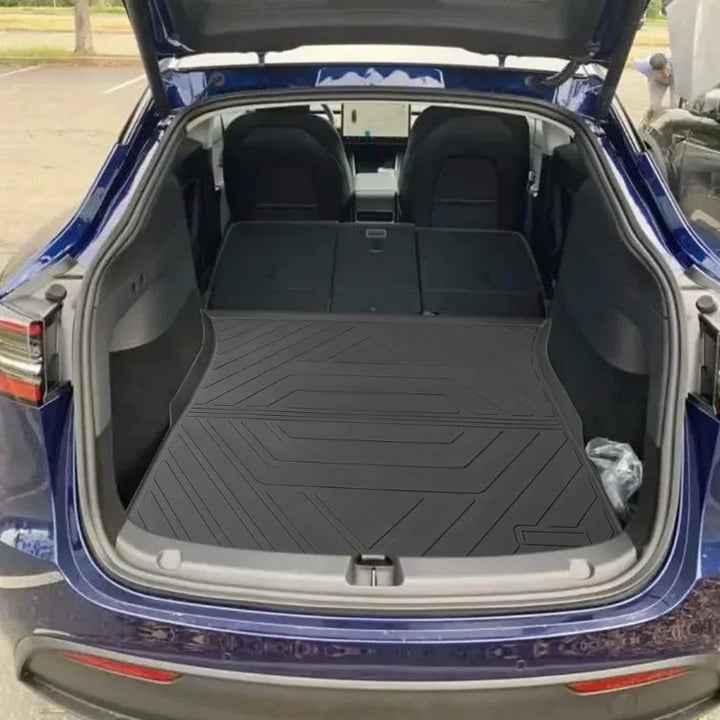 TPE Waterproof Trunk Storage Mats for Tesla Model 3/Model Y 2023 is available at Ludicrous EV.
