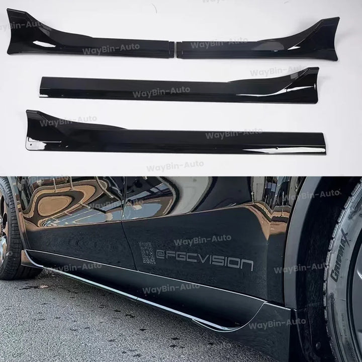 Glossy Carbon Black Side Skirt Body Kit - Aero Side Lip for Tesla Model 3/Model Y 2017-2024 is available at Ludicrous EV.