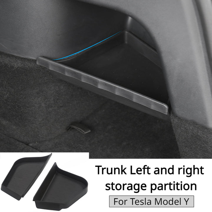 TPE Left/Right Upper Trunk Storage Partition for Tesla Model Y is available at Ludicrous EV.
