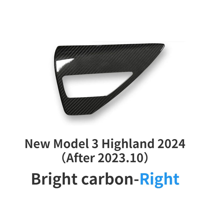 Real Carbon Fiber Charging Cover Shell for Tesla Model 3/Model Y/Model 3+ Highland 2024  is available at Ludicrous EV.