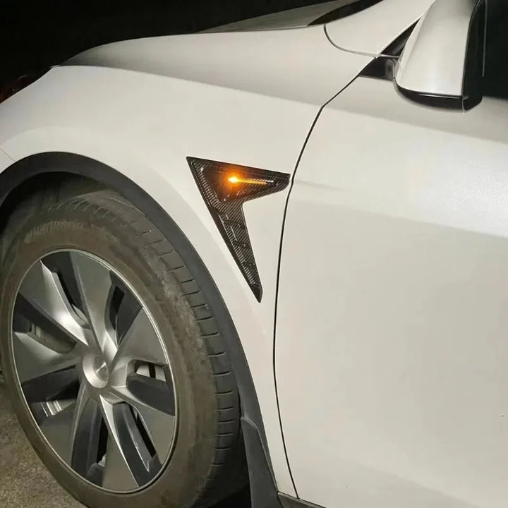 Fender Flanks Wing Blade/Car Side Camera Cover for Tesla Model 3/Model Y is available at Ludicrous EV.
