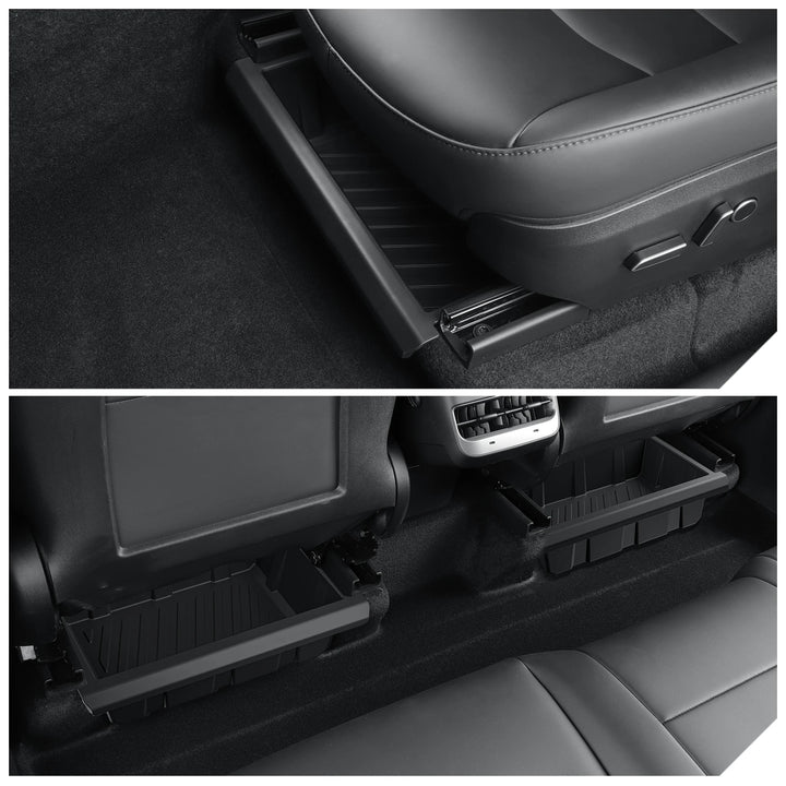 Under Seat Storage Box & Drawer Organizer for Tesla Model Y 2024 is available at Ludicrous EV.