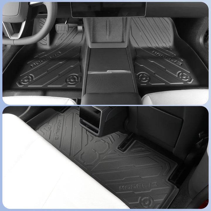 TPE Waterproof Non-Slip Foot Mats & Rear Trunk Mat For Tesla Model 3 Highland 2024 is available at Ludicrous EV.
