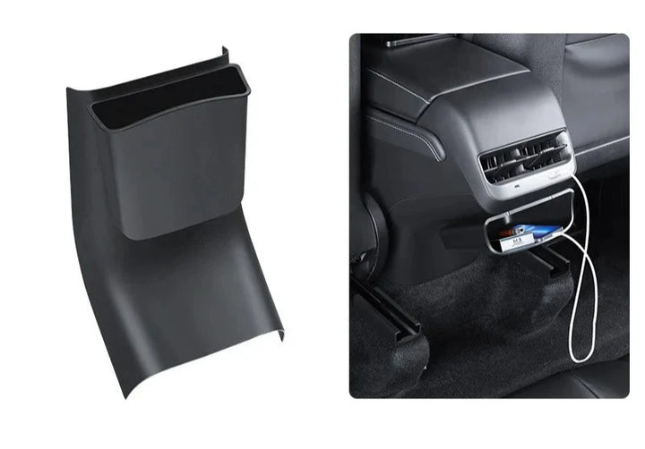 Rear Anti-Kick Plate and Storage Box for Tesla Model 3/Model Y/Model 3+ Highland is available at Ludicrous EV.