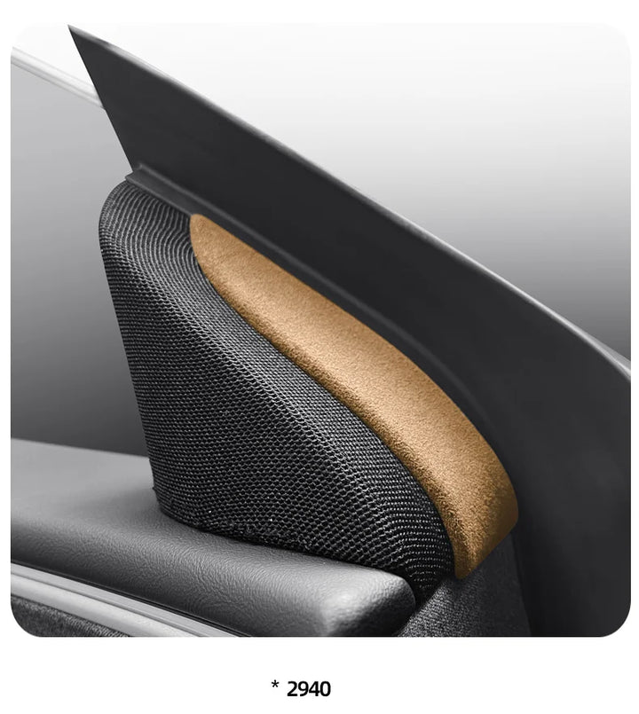 Door Window Corner Cover for Tesla Model 3 Highland (2024+) Alcantara at Ludicrous EV.
