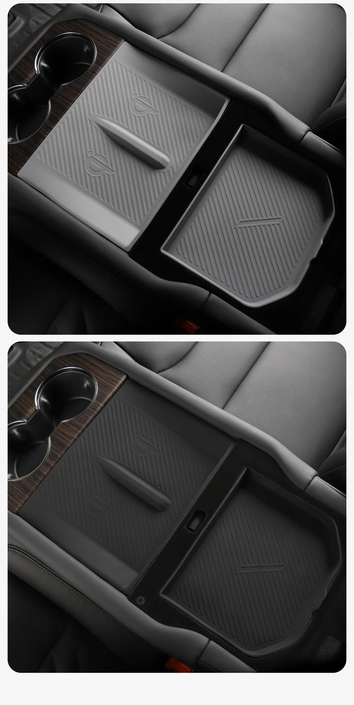 Wireless Charging Pad & Armrest Organizer For Tesla Model S/X 2024 is available at Ludicrous EV.