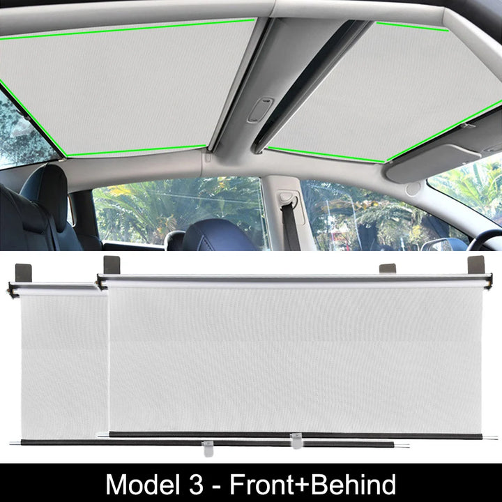 Retractable Side Window Sunshade Telescopic Shade for Tesla Model 3/Y is available at Ludicrous EV.
