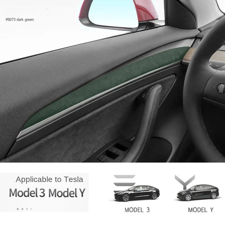 Suede Door Trim Protection Sticker for Tesla Model 3/Y 2020-2023 is available at Ludicrous EV.