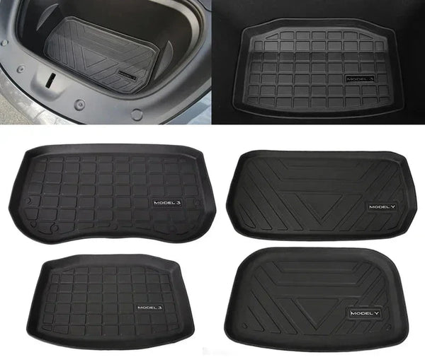 TPE Floor and Trunk Mats for Tesla Model 3/Model Y is available at Ludicrous EV.