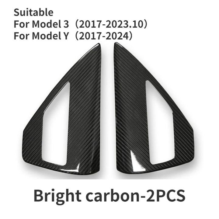 Real Carbon Fiber Charging Cover Shell for Tesla Model 3/Model Y/Model 3+ Highland 2024  is available at Ludicrous EV.