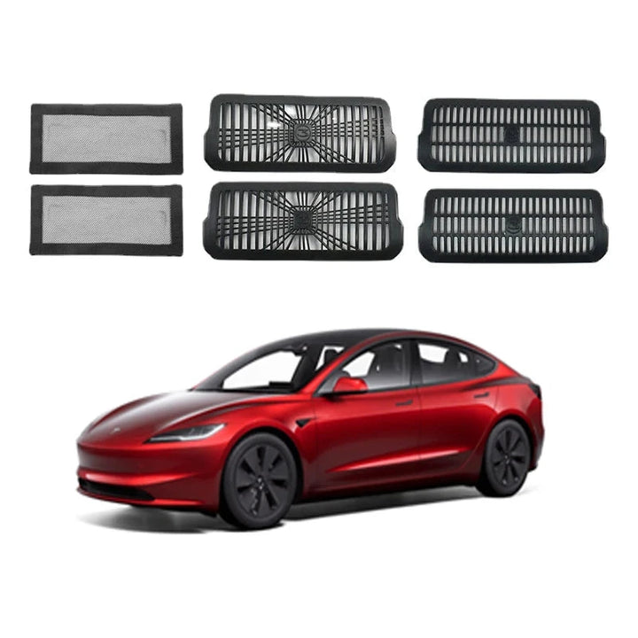 Under Seat Rear Air Vent Protect Cover for Tesla Model 3+ Highland 2024 is available at Ludicrous EV.