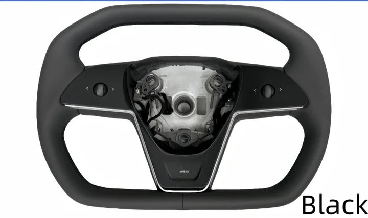 Cybertruck Style Yoke Steering Wheel for Tesla Model Y/Model 3 2019-2023 is available at Ludicrous EV.