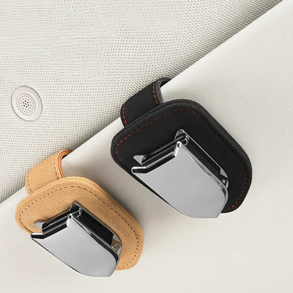 Sunglasses Holder & Key Card Clip for Sun Visor, Anti-Fur Carbon for Tesla Model 3/Model Y/Model S/Model X (2023) is available at Ludicrous EV.