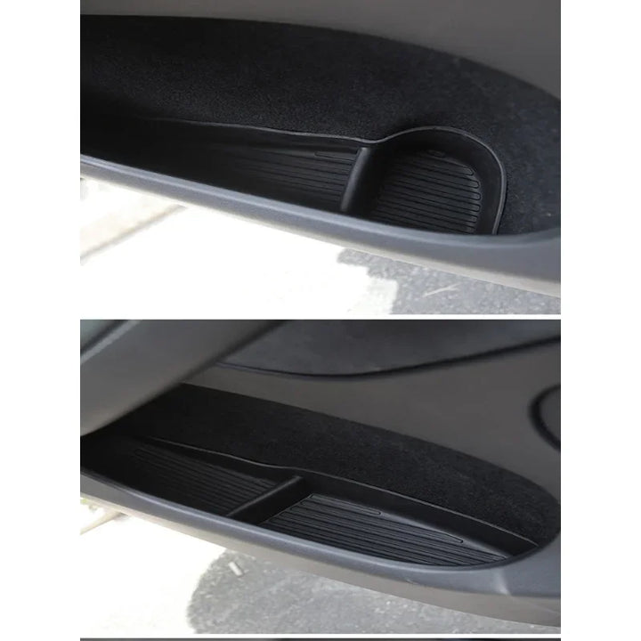 Car Door Side Storage Box with Armrest Umbrella Tray Organizer – Front & Rear Door Storage Accessories for Tesla Model 3/Model Y/Model 3+ at Ludicrous EV.