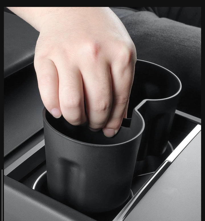 Water Cup Holder Central Control Drinks Holder TPE Storage Tray for Tesla Model 3 Highland is available at Ludicrous EV.