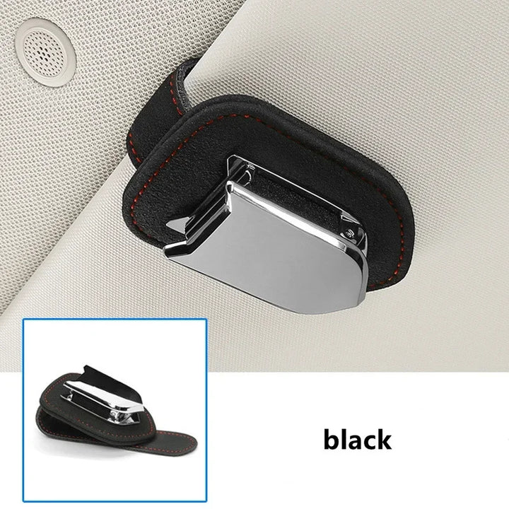 Sunglasses Holder & Key Card Clip for Sun Visor, Anti-Fur Carbon for Tesla Model 3/Model Y/Model S/Model X (2023) is available at Ludicrous EV.