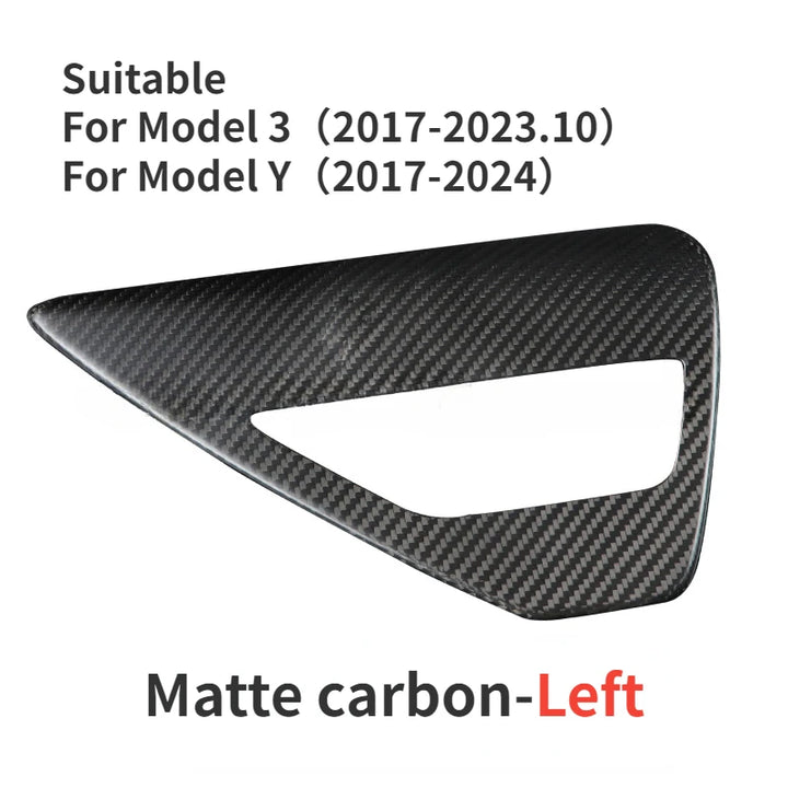 Real Carbon Fiber Charging Cover Shell for Tesla Model 3/Model Y/Model 3+ Highland 2024  is available at Ludicrous EV.