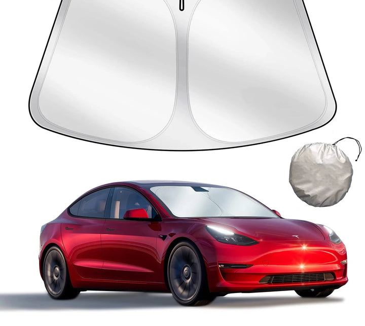 Heat Protection Folding Windshield Sunshade for Tesla Model 3/Y 2024 is available at Ludicrous EV.
