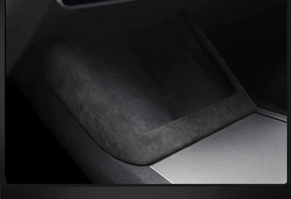 Rear Lower Console Panel Frame Cover for Tesla Model 3 Highland (2024+) Alcantara  at Ludicrous EV.
