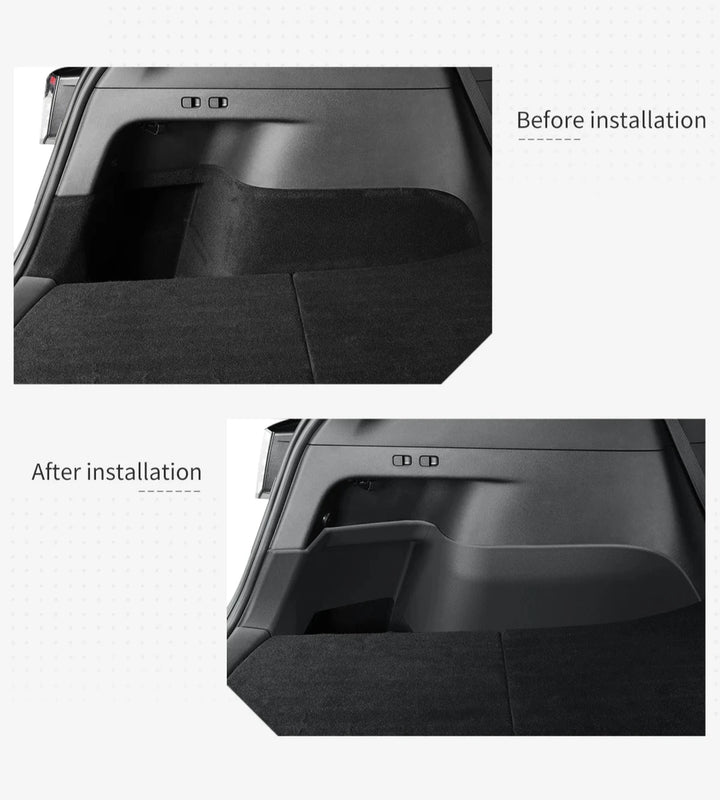 Rear Trunk Side Anti-Kick Pad Full Coverage Protection Kit For Tesla Model Y 2024 is available at Ludicrous EV.