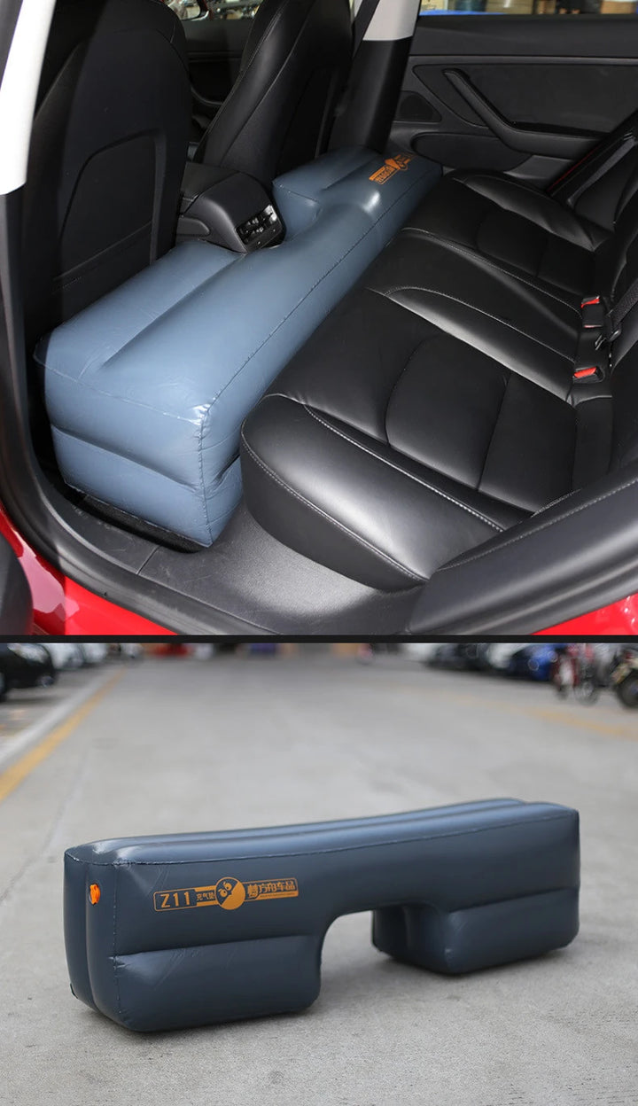 Universal Rear Seat Inflatable Car Travel Bed Air Mattress for Back Seat Gap (2017-2024) is available at Ludicrous EV.