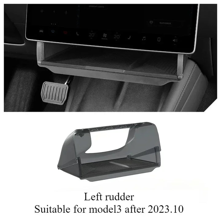 Organizer Tray Under Central Control Screen for Tesla Model Y/Model 3+ Highland (2024)  is available at Ludicrous EV.
