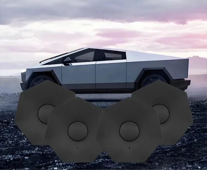 Stylish Wheel Center Hubcaps for Tesla Cybertruck 2024 is available at Ludicrous EV.