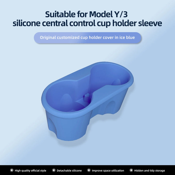 Central Control Armrest Organizer Ice Crystal Style Storage Box for Tesla Model 3/Model Y 2023 is available at Ludicrous EV.