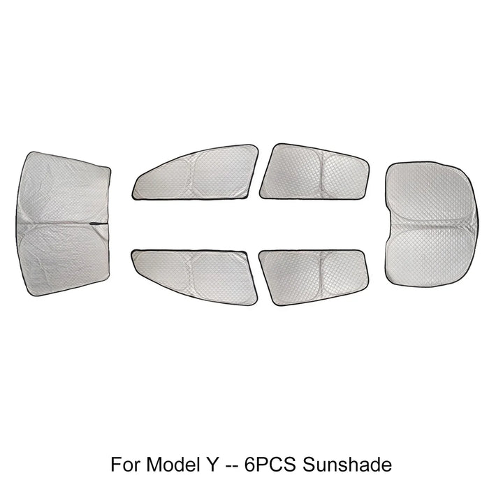 Windshield Sunshade Cover Side Window Blind Shading for Tesla Model Y 2024 is available at Ludicrous EV.