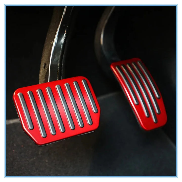 Aluminum Alloy Anti-Skid Pedal Covers for 2021-2024 Tesla Model 3/Y/3+ which is available at Ludicrous EV.