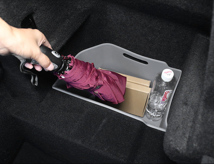 3Pcs Set Silicone Trunk Side Storage Partition for Tesla Model X (2023) is available at Ludicrous EV.