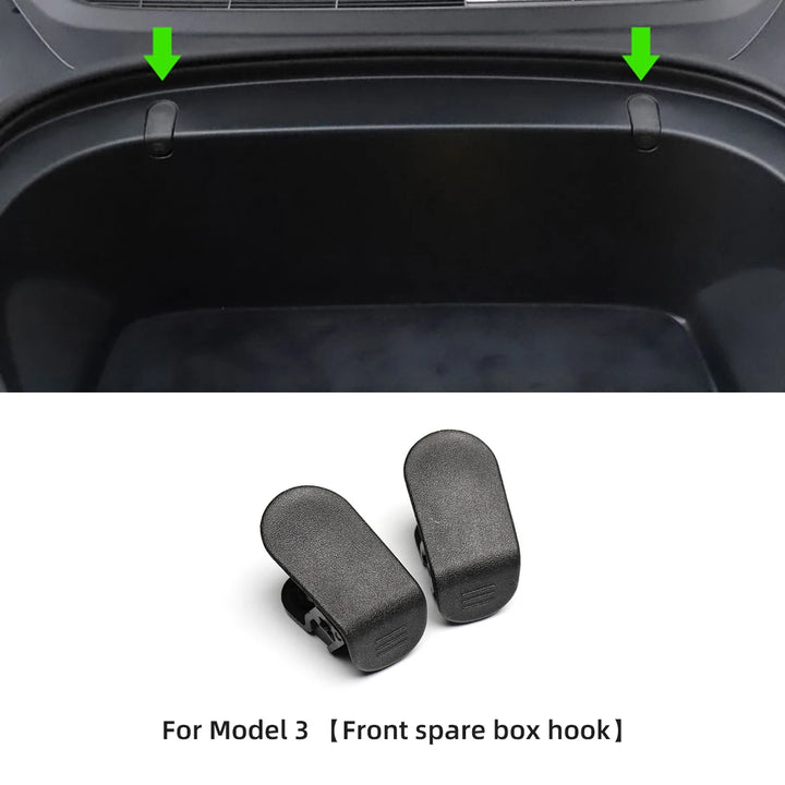 Get the Front Trunk Organizer Hook for Tesla Model 3/Y 2023 at Ludicrous EV, your #1 source for Tesla accessories. Maximize Your Tesla Model 3/Y 2023’s Storage Space - Keep your Tesla Model 3/Y 2023’s front trunk organized and clutter-free with our practical storage hook. This innovative accessory provides additional hanging storage for bags, keys, and other small items, maximizing your vehicle’s storage capacity.