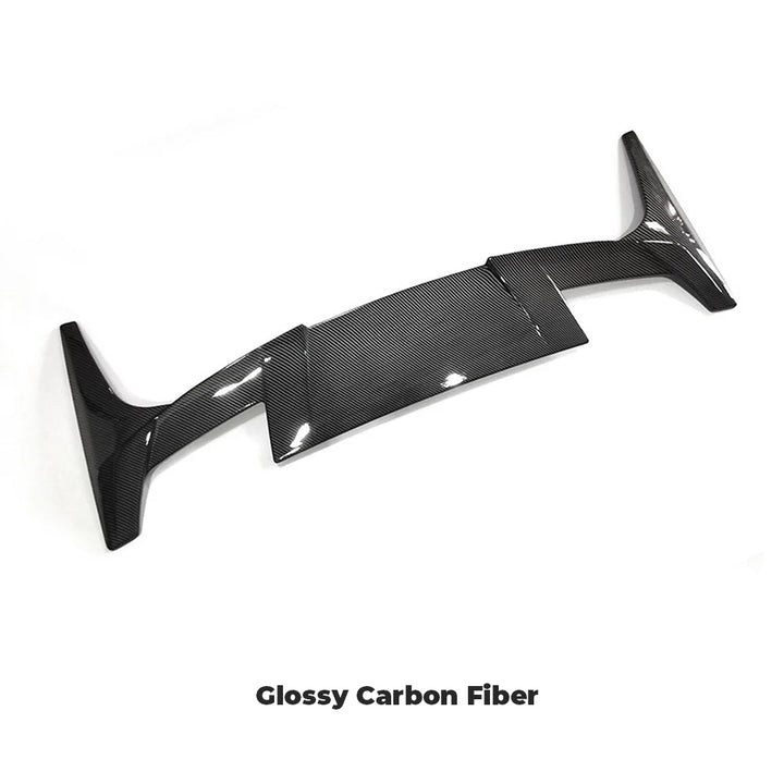 Black Carbon Rear Spoiler Wing for Tesla Model 3 Highland 2024 is available at Ludicrous EV.
