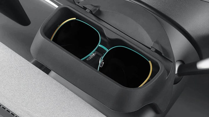 Car Mounted Sunglasses Organizer for Tesla Model Y 2024 is available at Ludicrous EV.