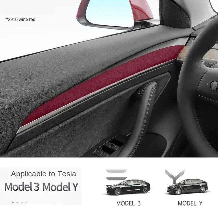 Suede Door Trim Protection Sticker for Tesla Model 3/Y 2020-2023 is available at Ludicrous EV.