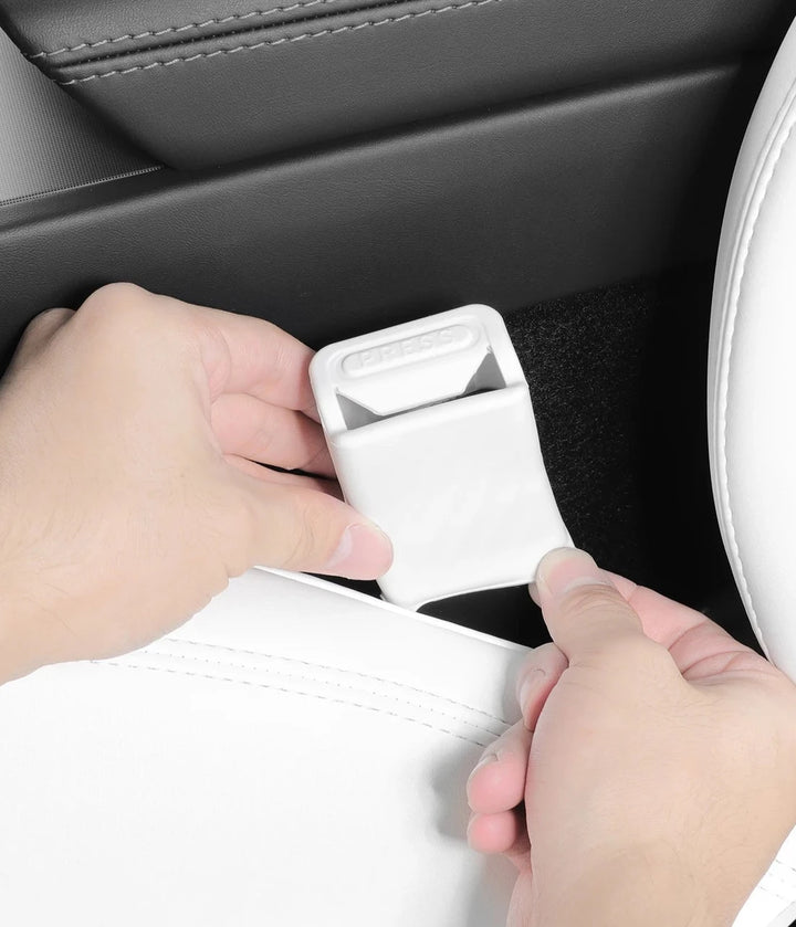 Seat Belt Buckle Protective Cover & Decorative Cover For Tesla Model Y 2024 is available at Ludicrous EV.
