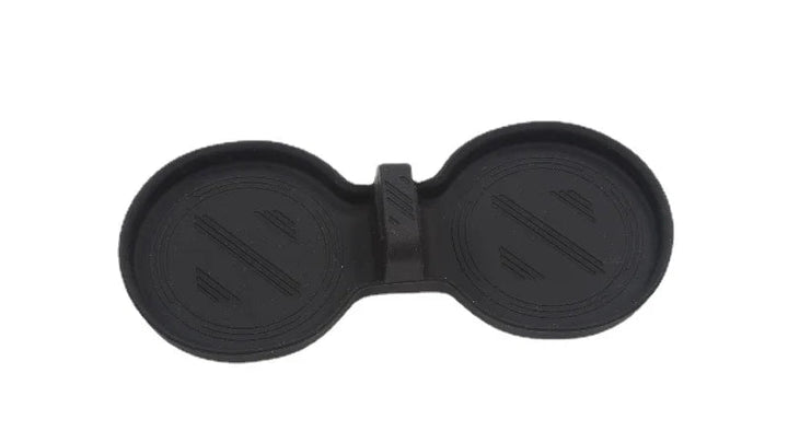 Set of silicone central control storage pads for Tesla Model 3, including a water cup mat, armrest box lower storage mat, and wireless charging pad with side pockets.