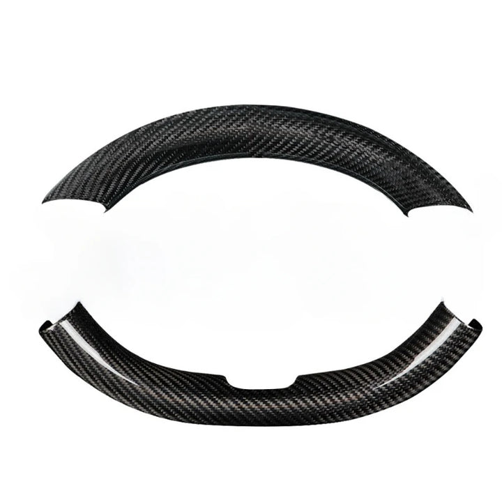 Real Carbon Fiber Steering Wheel Cover for Tesla Model 3+ Highland is available at Ludicrous EV.