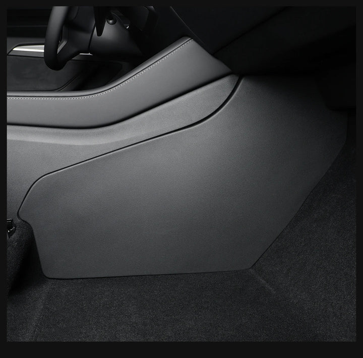 Central Control Side Defense Kick Pad for Tesla Model Y is available at Ludicrous EV.
