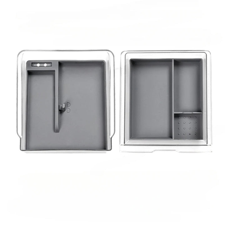 Central Control Storage Box with Transparent Armrest and Silicone Pad for Tesla Model 3 Highland 2024 is available at Ludicrous EV.