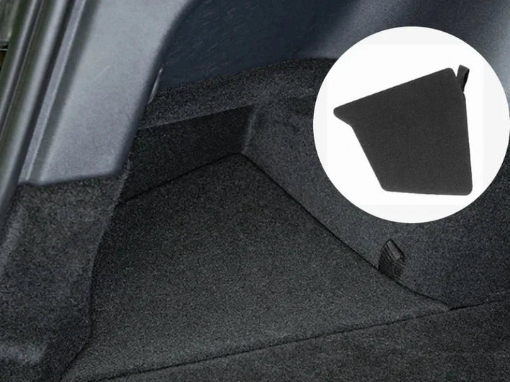 Rear Trunk Organizer Lids with Flocked Cover Plate for Tesla Model Y 2024 is available at Ludicrous EV.
