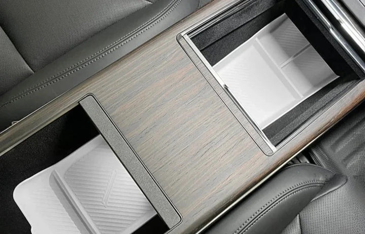 Silicone Center Console Storage Box for Tesla Model X/Model S is available at Ludicrous EV.
