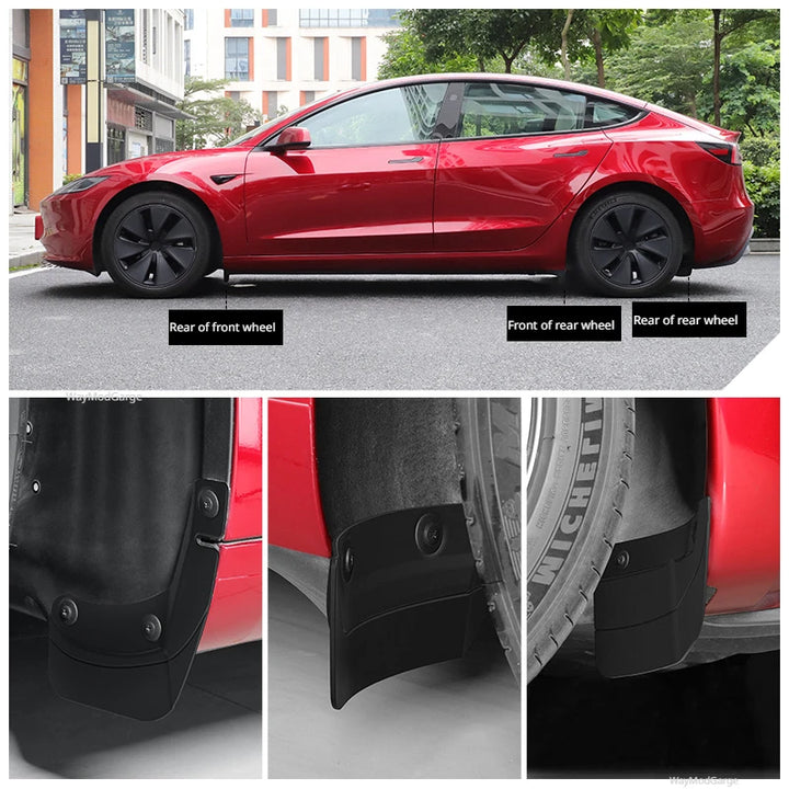 Invisible TPE Mud Guards for Tesla New Model 3 Highland 2024