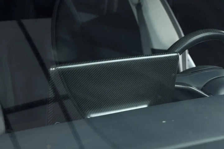 Carbon Fiber Screen Back Cover for Tesla Model Y/3/3+ Highland 2024 is available at Ludicrous EV.